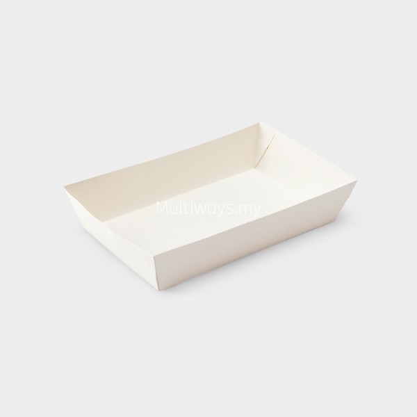 GCC 60 - PE Coated Paper Boat Tray (Plain White)