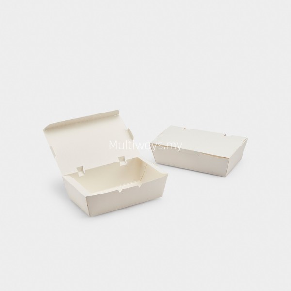 MLB 1000 - Paper Lunch Box (Plain White)